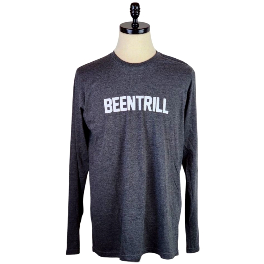 BEENTRILL Gray Long Sleeve Shirt MallratZ Graphic Tee Made in USA Size M